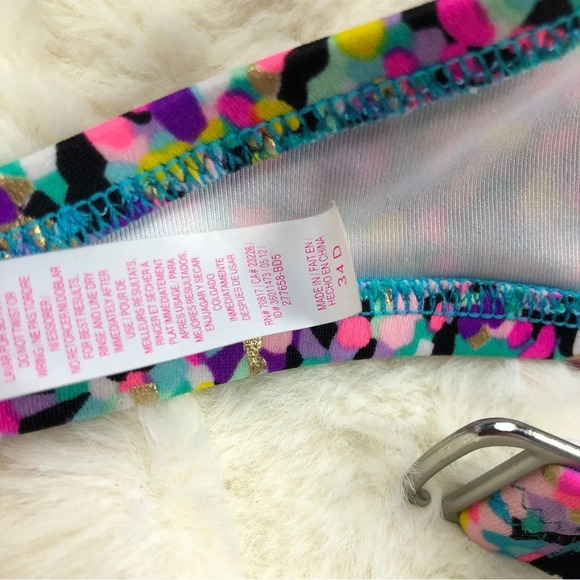 Victoria’s Secret colorful underwire bikini top cheeky bottom 11104 - Picture 6 of 7